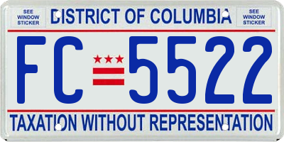 DC license plate FC5522