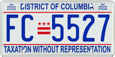 DC license plate FC5527