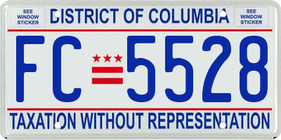 DC license plate FC5528