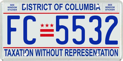 DC license plate FC5532