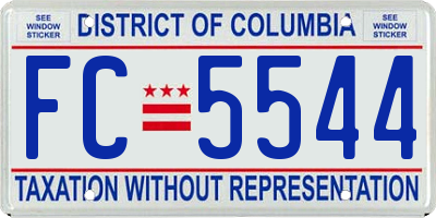 DC license plate FC5544