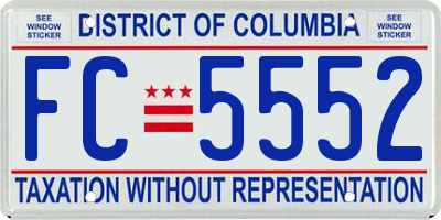 DC license plate FC5552