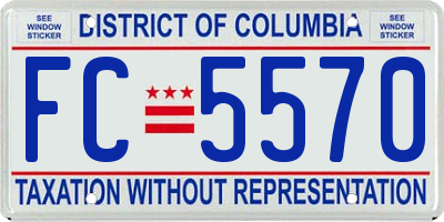 DC license plate FC5570