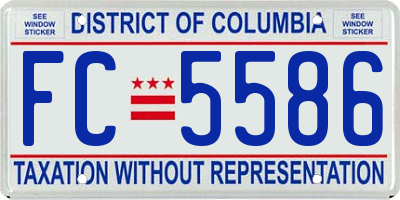 DC license plate FC5586