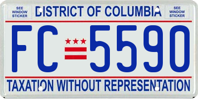 DC license plate FC5590