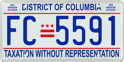 DC license plate FC5591