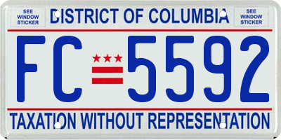 DC license plate FC5592