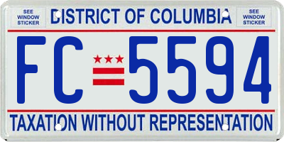 DC license plate FC5594