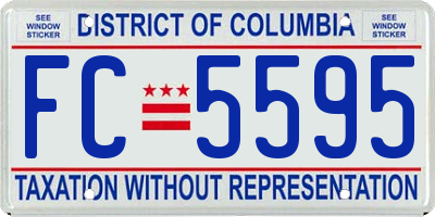 DC license plate FC5595