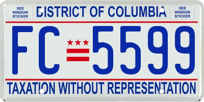 DC license plate FC5599