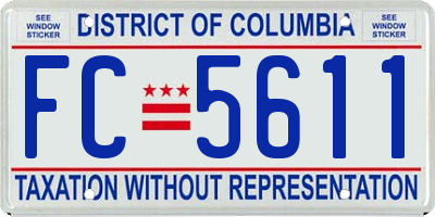 DC license plate FC5611