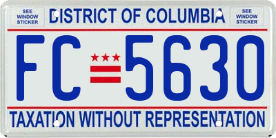 DC license plate FC5630