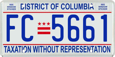 DC license plate FC5661