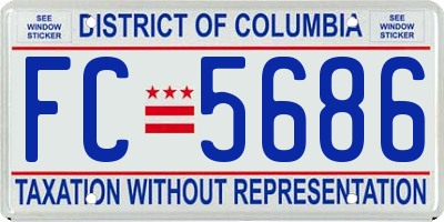 DC license plate FC5686