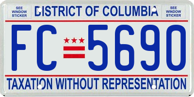 DC license plate FC5690