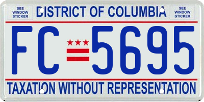 DC license plate FC5695