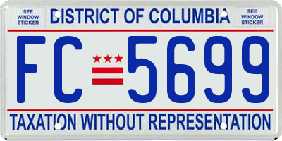 DC license plate FC5699