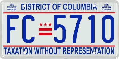 DC license plate FC5710