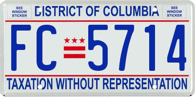 DC license plate FC5714