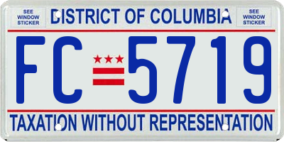 DC license plate FC5719