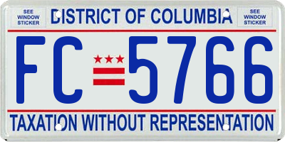 DC license plate FC5766