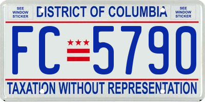 DC license plate FC5790