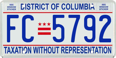 DC license plate FC5792