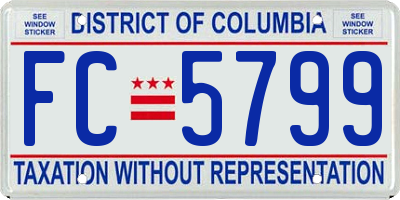 DC license plate FC5799