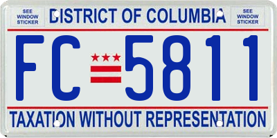 DC license plate FC5811