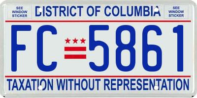 DC license plate FC5861