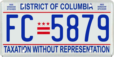 DC license plate FC5879