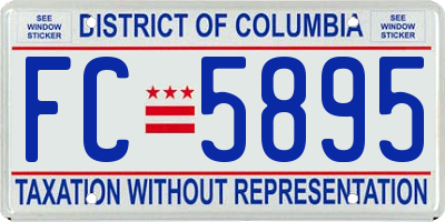 DC license plate FC5895