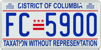 DC license plate FC5900