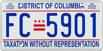 DC license plate FC5901