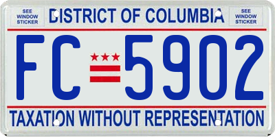 DC license plate FC5902