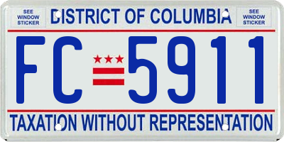 DC license plate FC5911