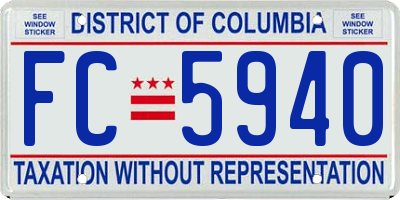 DC license plate FC5940