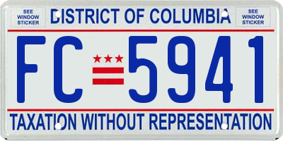 DC license plate FC5941