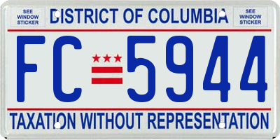 DC license plate FC5944