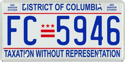 DC license plate FC5946