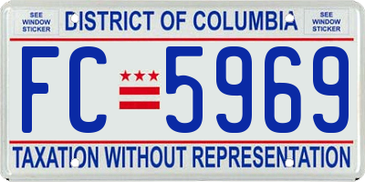 DC license plate FC5969