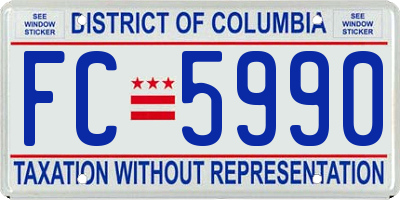 DC license plate FC5990