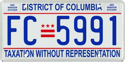 DC license plate FC5991