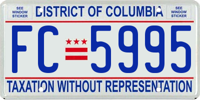 DC license plate FC5995