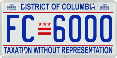 DC license plate FC6000