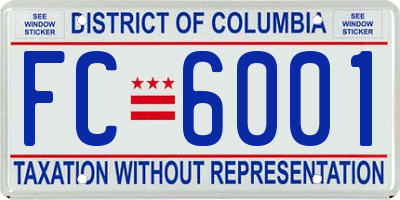 DC license plate FC6001