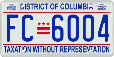 DC license plate FC6004