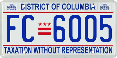 DC license plate FC6005