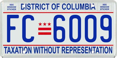 DC license plate FC6009