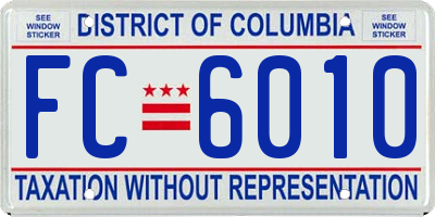 DC license plate FC6010